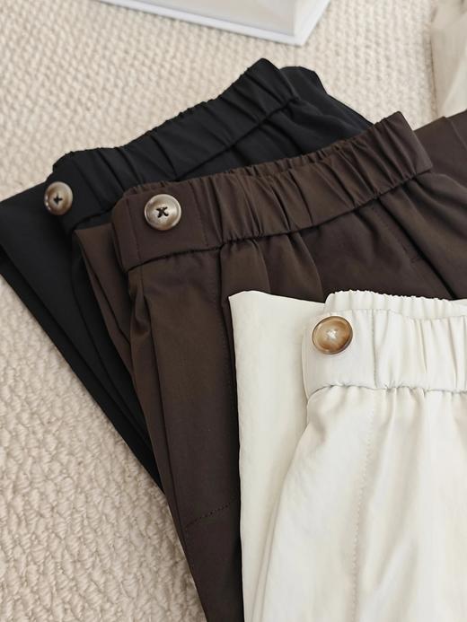 【四色可选】耐尔 松紧腰休闲阔腿女裤 商品图9