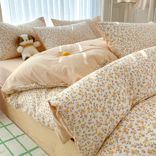 萌可兔 春夏款小布袋四件套 ins风 超柔古法水洗仿云感棉 A类母婴级 10款可选 商品图4