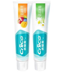 纳爱斯 清新鲜果牙膏120g+清凉冰菊牙膏120g 6910019019181-2