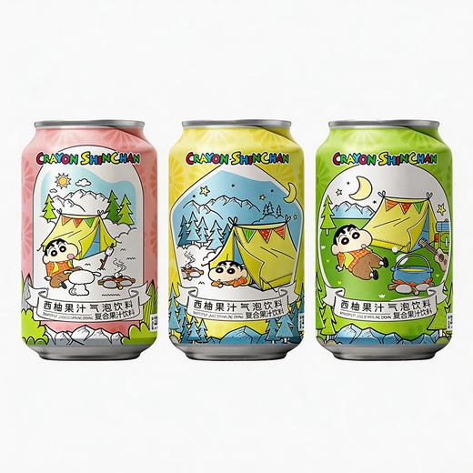 蜡笔小新330ml西柚果汁气泡饮料 商品图0