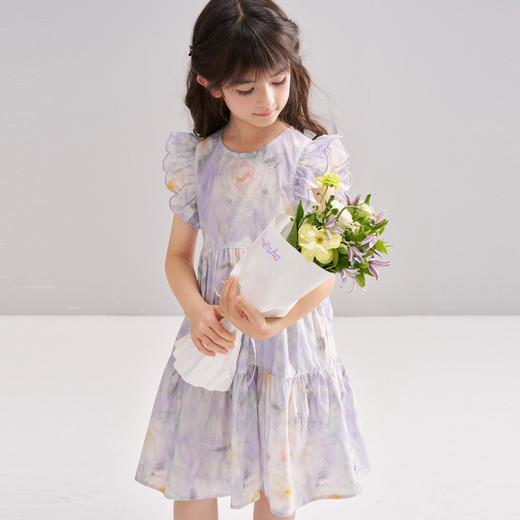 笛莎Deesha 2026年夏季新款松饼熊女童连衣裙连衣裙  预售预计4月6日发货 商品图1