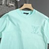 F032703早春新款男女同款纯棉双纱水洗面料绣花标识短袖T恤 商品缩略图8