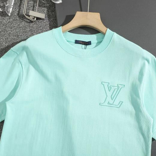 F032703早春新款男女同款纯棉双纱水洗面料绣花标识短袖T恤 商品图8