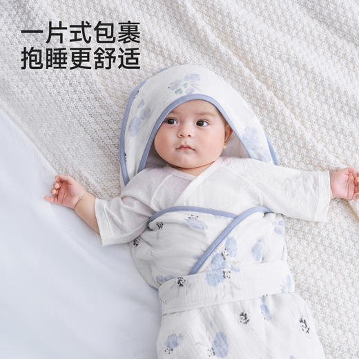【商场同款】英氏婴儿抱被新生儿包单宝宝春夏莫代尔纱布抱毯新款 商品图3