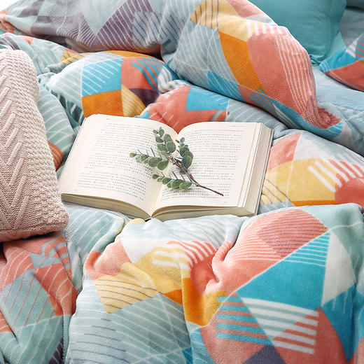 富安娜 牛奶绒四件套-北欧风尚 商品图3