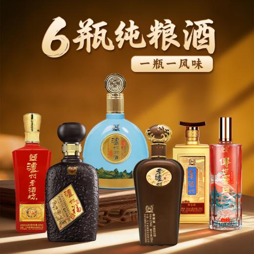 【六种风格美酒-1单全到手】52度 纯粮酒组合 500ml*6 泸州老窖官方旗舰店 商品图0