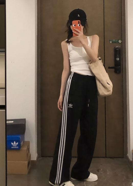 男女同款AD三叶草同款直筒束口针织长裤 商品图4