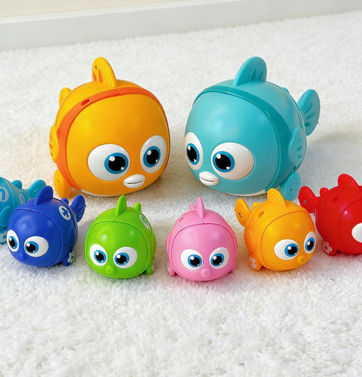 🔥39.9抢到全能电动磁吸溜溜鱼🐟~ 练抬头学爬行玩钓鱼耍叠乐 灯光音乐超治愈 一套玩具三种玩法乐疯了！ 商品图3