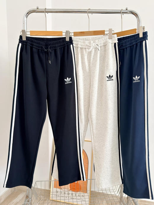 男女同款AD三叶草同款直筒束口针织长裤 商品图7