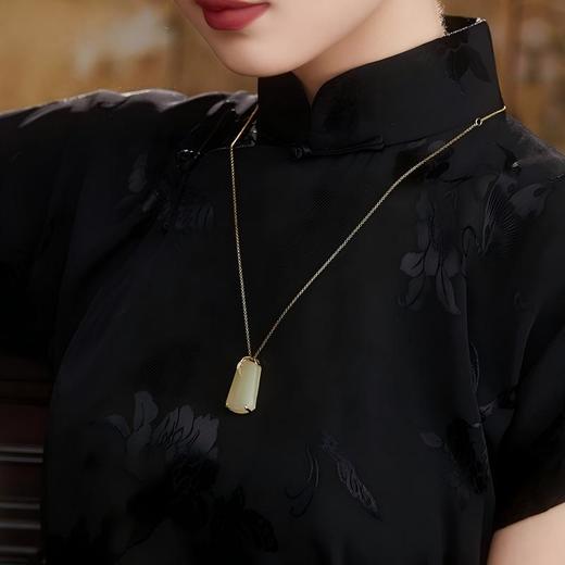 【宫里上新】竹报平安 和田玉无事牌项链 商品图0