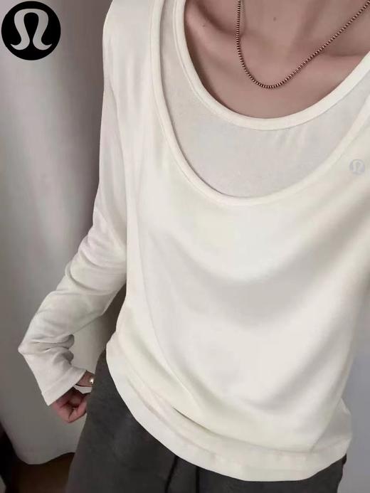 F032711一包两件装春夏款上新休闲运动宽松大U领亲肤透气修身T恤 商品图14