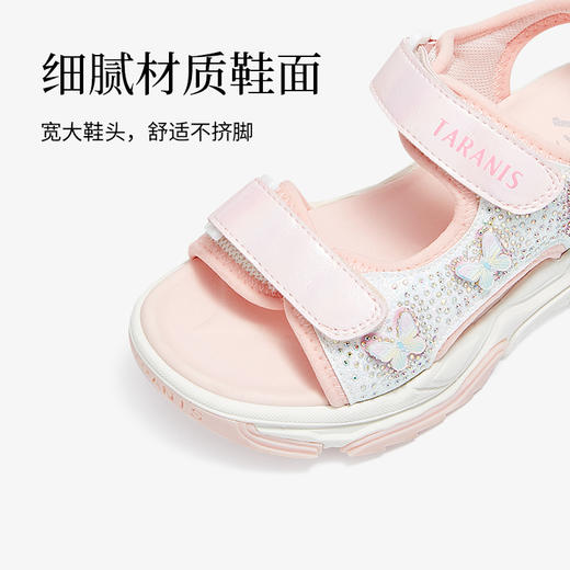 泰兰尼斯夏季中大童时尚闪钻公主凉鞋T07D4B4435 商品图4