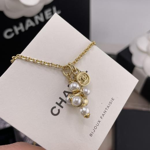 HD15 香奈儿 堆叠杠铃珠双坠项链 商品图5