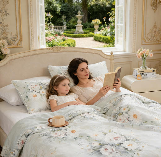 山下久奈法式花韵高端凉感丝夏被，母婴级安全、凉感丝面料、法式水彩花卉印花，一件不留的出口标准。 商品图12