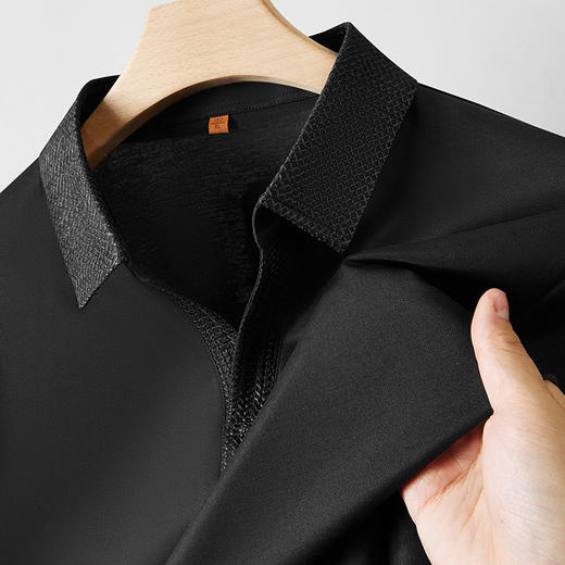 【DDP】大依优型大码男装夏季小V领短袖POLO衫商务透气休闲棉质上衣T恤 商品图3