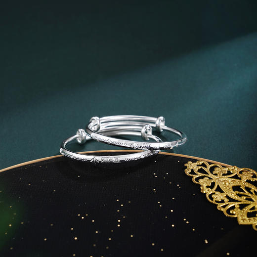 子佩集【小福星】银S9999童镯【WT000372】儿童福2602 商品图1