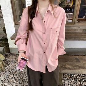 【3-5天发货】COICI冰岛欧尼玫瑰粉衬衫