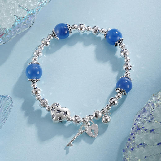 子佩集【心灵契合】银S925手串手链【TSB0001-56】糖心玛瑙爱心手链2602 商品图0