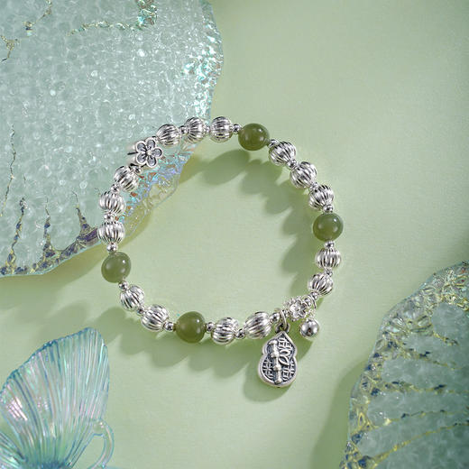 子佩集【福禄芳华】银S925手串手链【TSB0001-57】青玉葫芦手链2602 商品图1