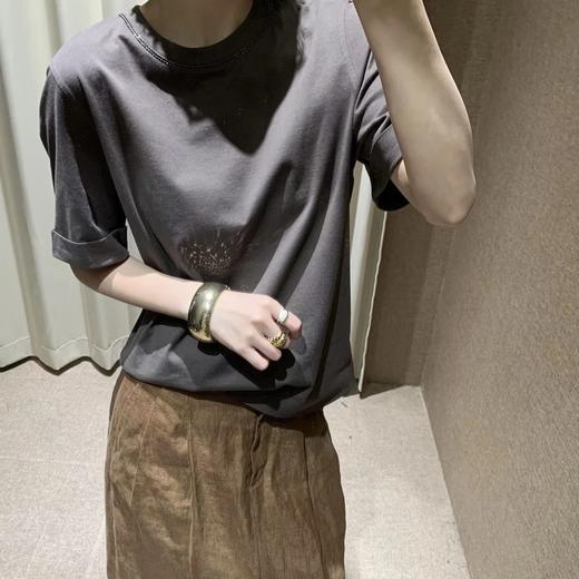 量少！重磅    bc钉珠短袖  钉珠装饰 宽松圆领T恤   60支长绒棉  埃及GIZA 商品图1