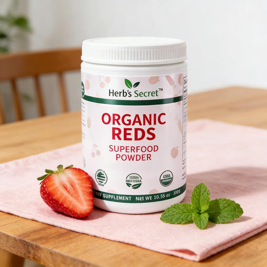 【瑕疵清仓 结块款】Herb’s Secret  SuperFood有機蔬果粉红粉 300g 买一送二❗️ 商品图8