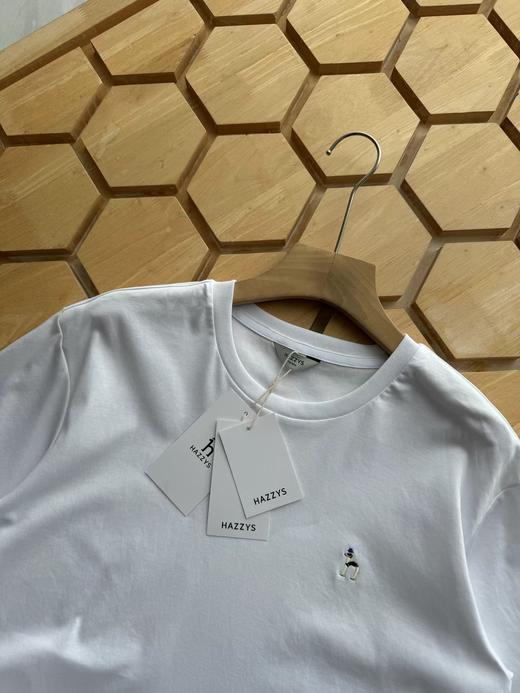 F032706夏季新款男士休闲小LOGO纯棉基础白色短袖T恤衫 商品图9