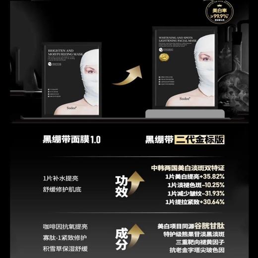 Sudee/素玳黑绷带面膜女2.0升级版补水保湿深锁水敏感肌可用正品效期27年4月 商品图4