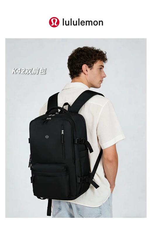 F0327101情侣款超大容量干湿两用+独立鞋仓多功能行李箱式大容量双肩包 商品图12