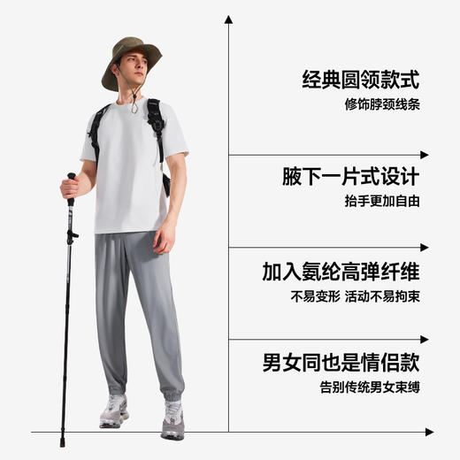 【接触凉感  触肤冰凉 疏水拒污】素湃圆领疏水拒污T恤H3536  3D立体剪裁 巧妙勾勒身型 商品图1