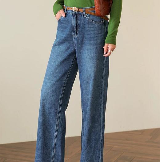 【3-5天发货】isabelle marran高腰直筒阔腿牛仔裤68211 商品图2