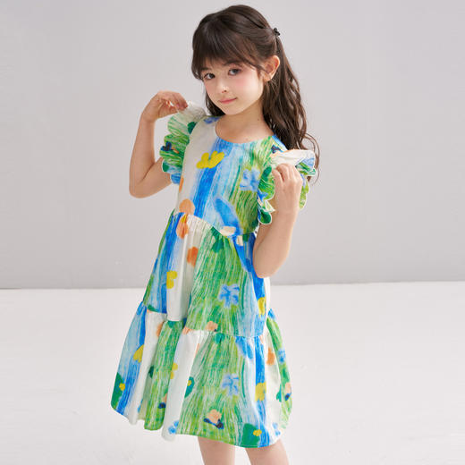 笛莎Deesha 2026年夏季新款松饼熊女童连衣裙连衣裙  预售预计4月6日发货 商品图4