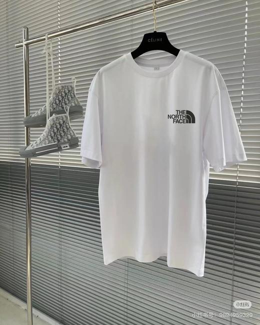 F032794胸口小标黑白双色宽松遮肉短袖T恤情侣款 商品图1