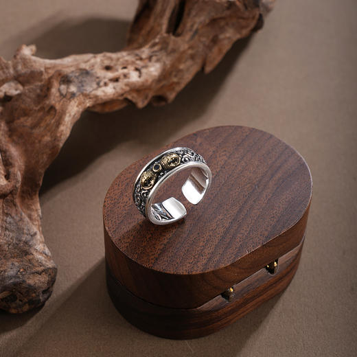 子佩集【无坚不摧】银S925戒指【CY706768】仿古祥云金刚杵2602 商品图1