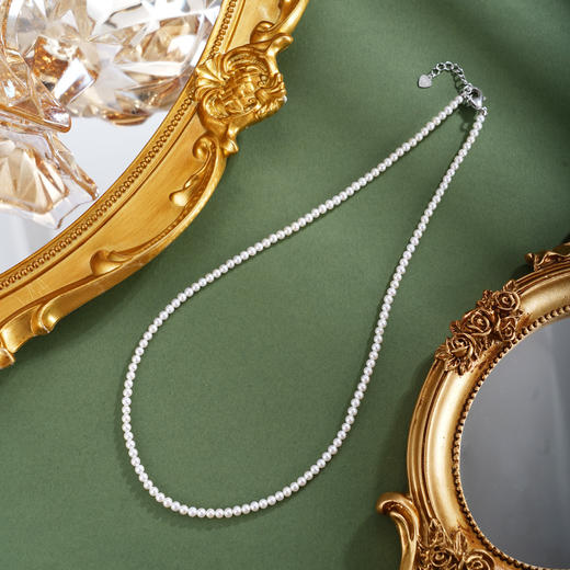 子佩集银S925珍珠惜王妃项链【ZXLY3-3.5MM】珠串2602 商品图1