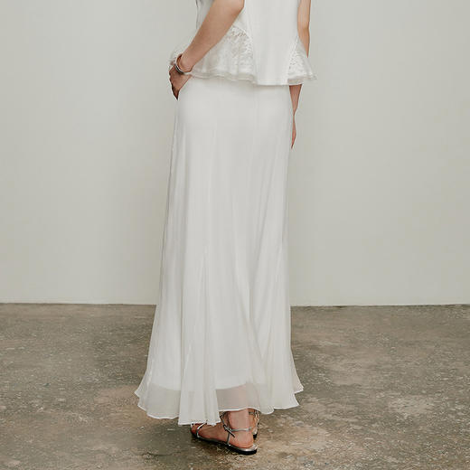 【林栖设计小店】风栖汐影|桑蚕丝多色不规则2026夏新款鱼尾半身裙1962060 商品图3