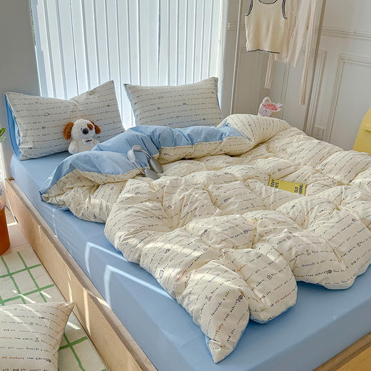 萌可兔 春夏款小布袋四件套 ins风 超柔古法水洗仿云感棉 A类母婴级 10款可选 商品图14