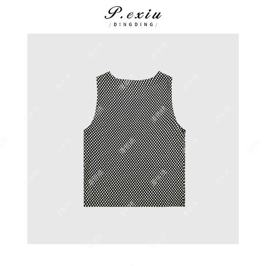 03-5潘依绣丁丁宠粉【夏游会】法式撞色波点高级感无袖背心 M8698 商品图2