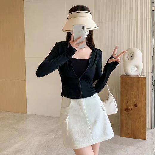 【29.9任选❗️冰丝开衫立领防晒衣】冰感透气，腰线内收，修身显瘦，穿出小蛮腰！女夏季修身薄款外套外穿防紫外线防瑜伽防晒服 商品图5