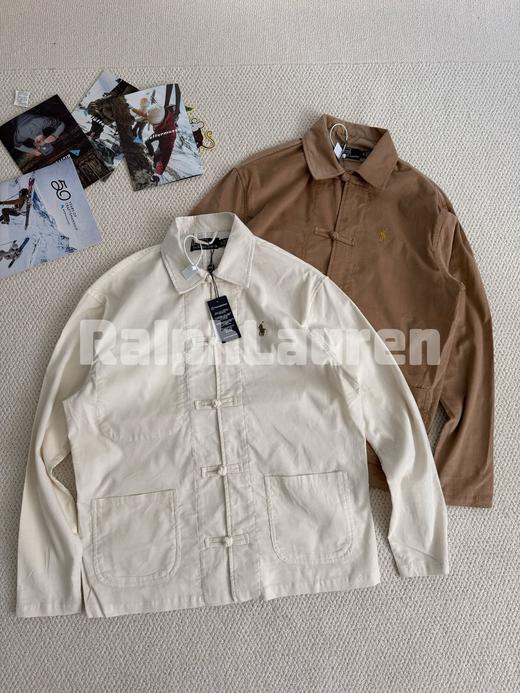 劳伦家100棉水洗灯芯绒！春秋男士新中式国风盘扣翻领夹克外套 商品图4