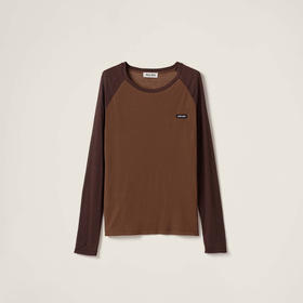 MIU-S 棕色透视长袖