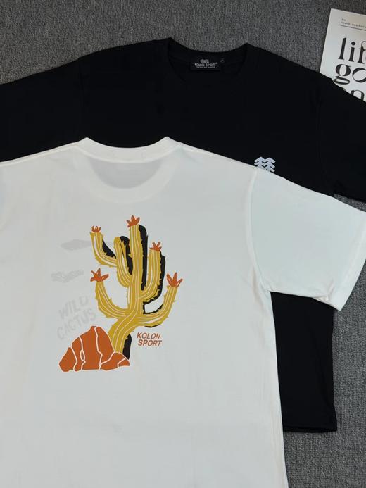 F032797仙人掌+岩石印花短袖T恤男女同款宽松情侣半袖 商品图1