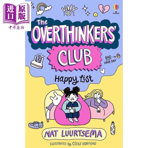 预售 【中商原版】多虑者俱乐部 快乐清单 The Overthinkers Club Happy List 英文原版 儿童科普读物 黑白插图 进口童书 9岁以上 商品图0