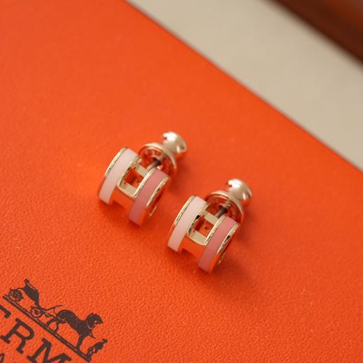 HD1 爱马仕 Hermes Mini Pop H Rocabar 拼色迷你珐琅耳钉 商品图1