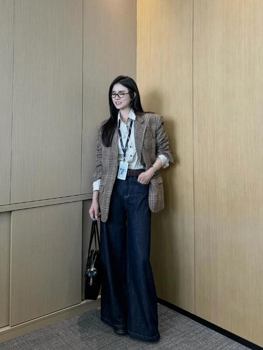 超正丹宁原色抗皱免熨原色微喇直筒牛仔裤 商品图13