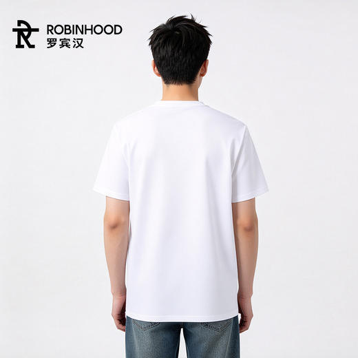 罗宾汉-7A抑菌凉感莱赛尔 丝光棉圆领短袖T恤 商品图7