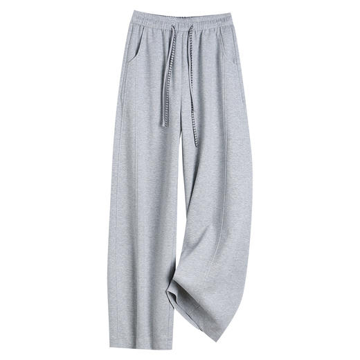 「自」全新升级【铂金会员174/天猫229/差价55】(22946)洛诗琳新款垂感窄版阔腿裤2026系带松紧腰百搭简约休闲裤 商品图4