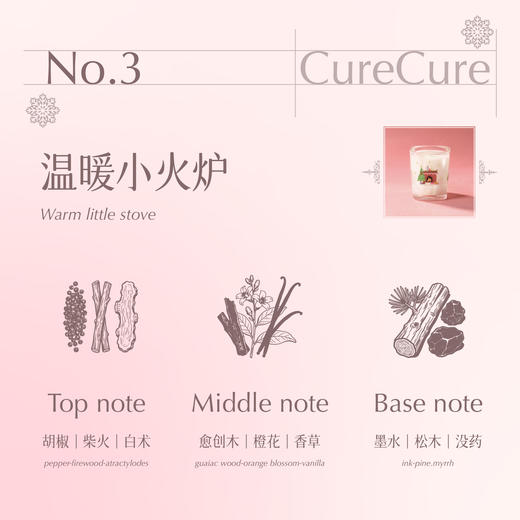 CURECURE炙语｜原创冬日约会系列少女心甜蜜香薰蜡烛礼盒 送礼必备氛围感好物 商品图3