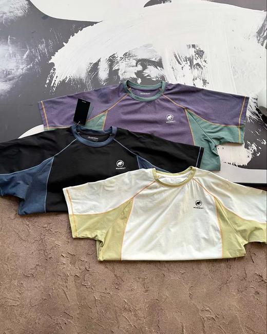 F032774男女同款轻量裸感明线撞色户外速干透气短袖T恤 商品图4