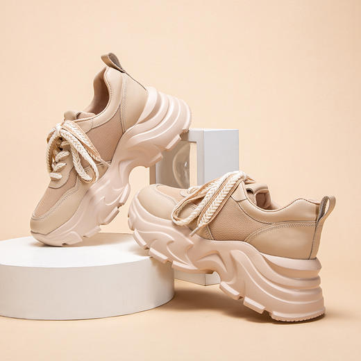 CHCH平衡鞋编制系带撞色潮流运动风老爹鞋女鞋CN1B5831【无运费险】 商品图2