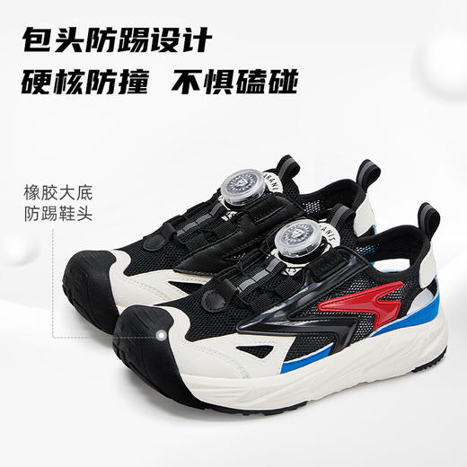 泰兰尼斯夏季中大童时尚旋钮扣运动凉鞋T07D5B7078 商品图3